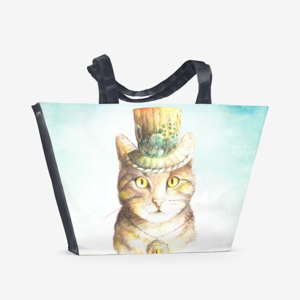 Пляжная сумка «Стимпанк котик»
