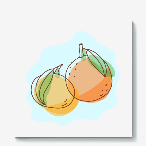 Холст «Апельсин и мандарин»