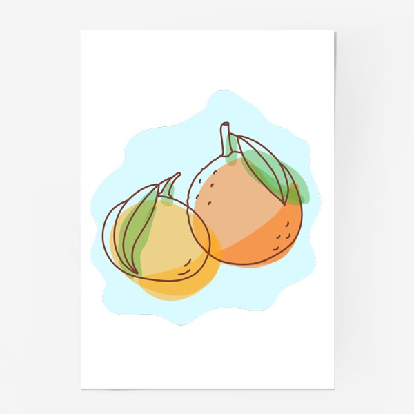 Постер «Апельсин и мандарин»