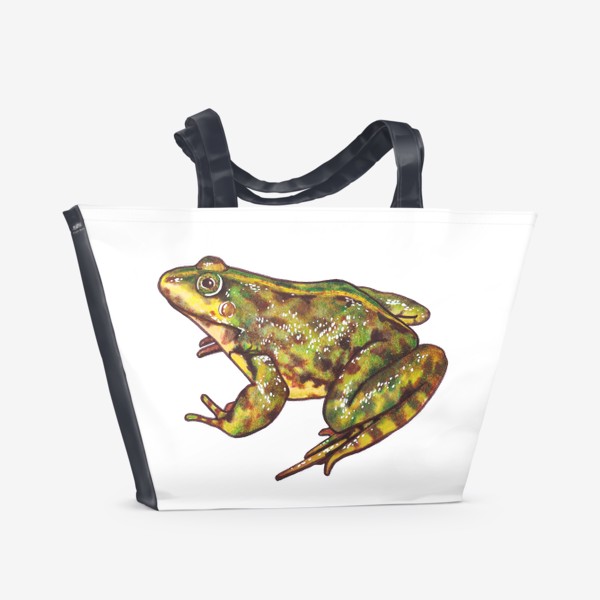 Пляжная сумка «Зеленая лягушка»