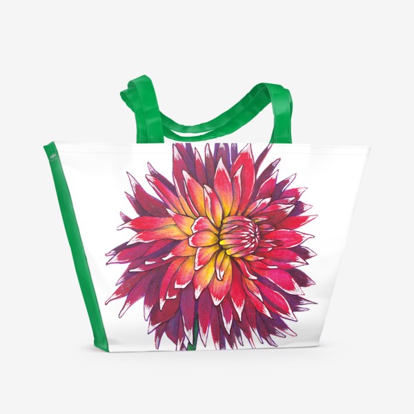 Пляжная сумка «Цветы. Георгин»