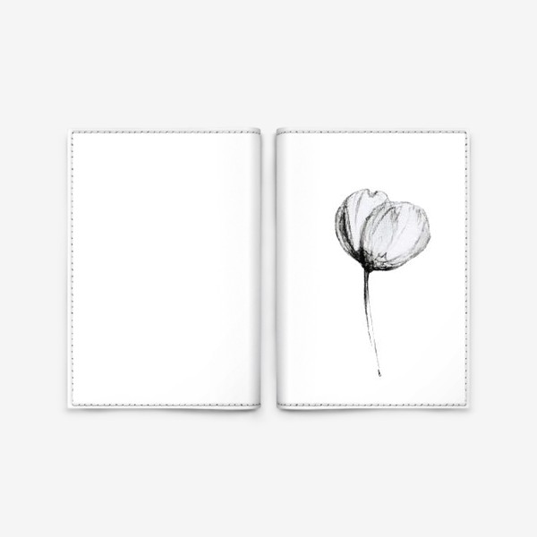 Обложка для паспорта «Скетч цветка»