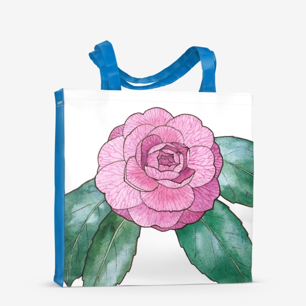 Сумка-шоппер «Цветы. Розовая камелия»