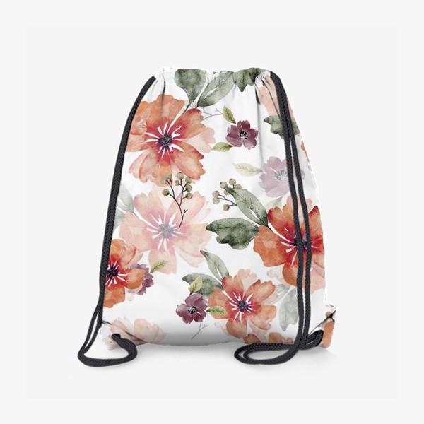 Рюкзак «цветочный акварельный паттерн »