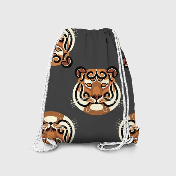 Рюкзак «Сибирский тигр, стилизация. Паттерн»