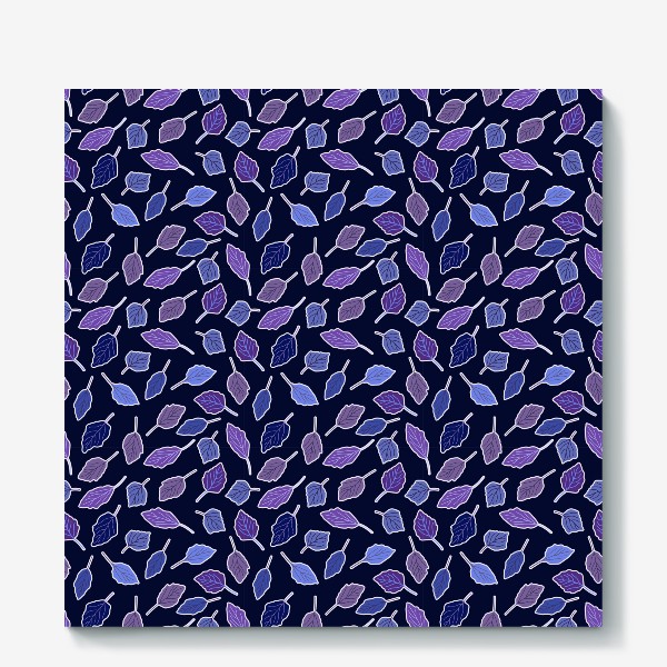 Холст «Мистический паттерн Фиолетовые листья»