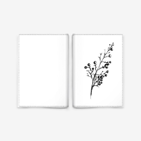 Обложка для паспорта «Скетч растения»