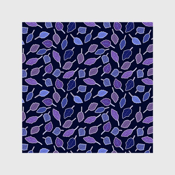 Шторы «Мистический паттерн Фиолетовые листья»