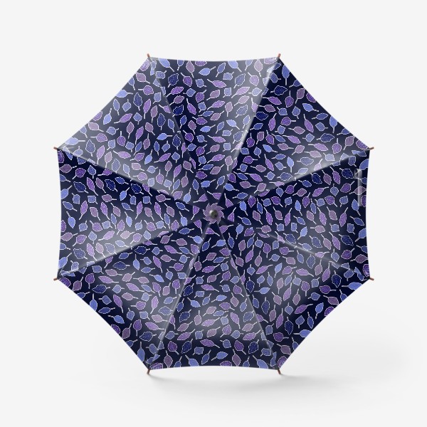 Зонт «Мистический паттерн Фиолетовые листья»