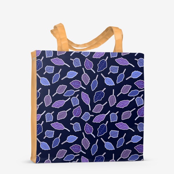 Сумка-шоппер «Мистический паттерн Фиолетовые листья»