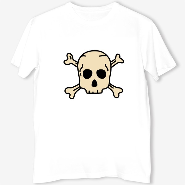 Футболка «Пиратский знак. Череп с костями. Скелет. Лого пиратов»