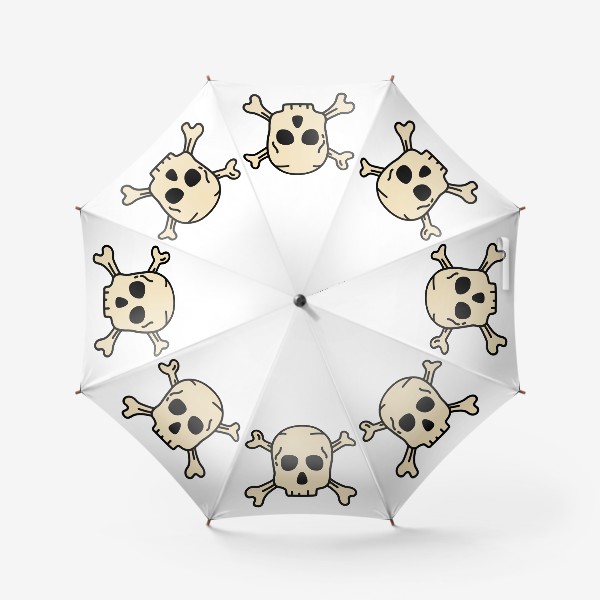 Зонт «Пиратский знак. Череп с костями. Скелет. Лого пиратов»