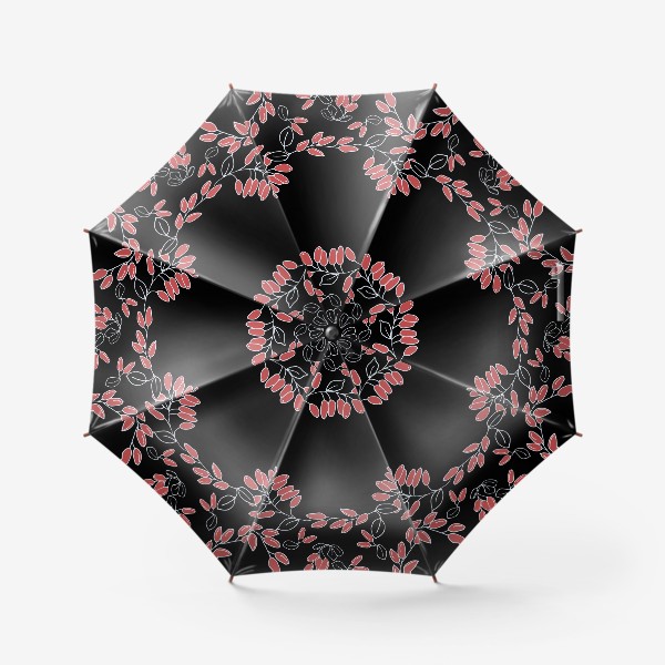 Зонт «барбарис на черном»