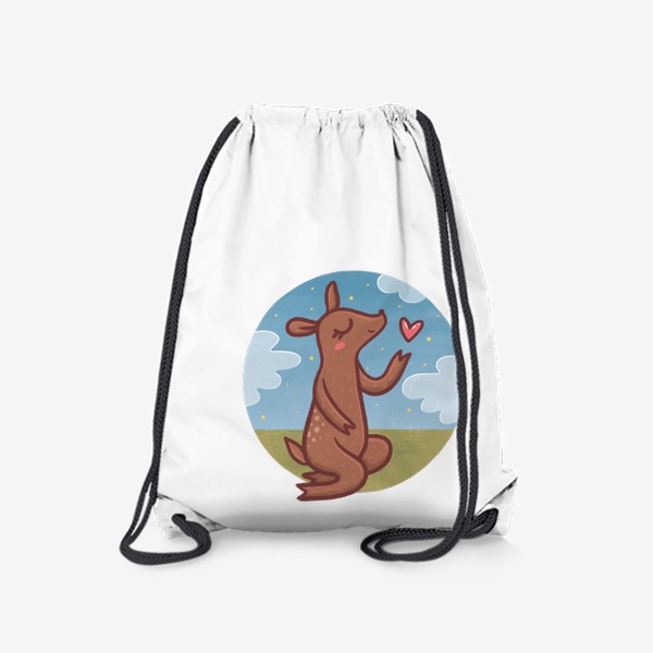 Рюкзак «Милый влюблённый оленёнок »