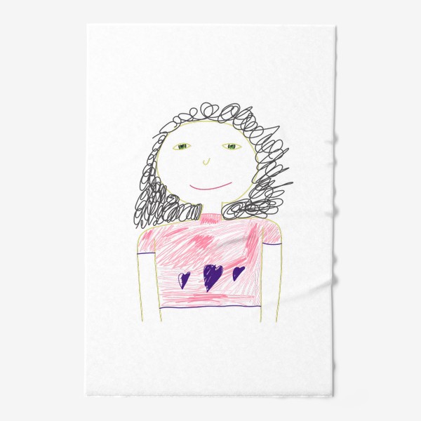 Полотенце «Портрет девочки. Детское творчество.»
