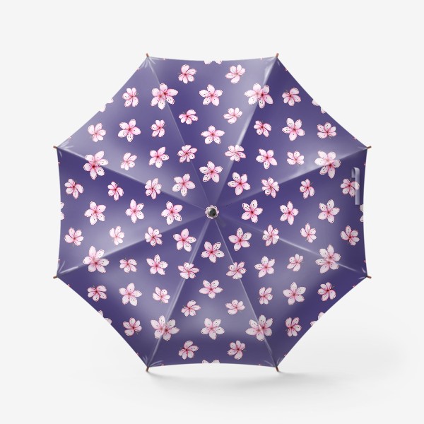 Зонт «Цветы на фиолетовом »