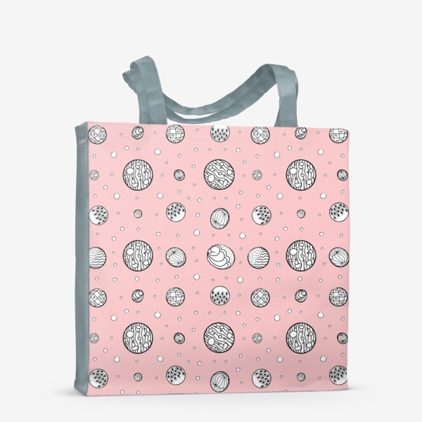 Сумка-шоппер «Пузырьки на бледно-розовом фоне»