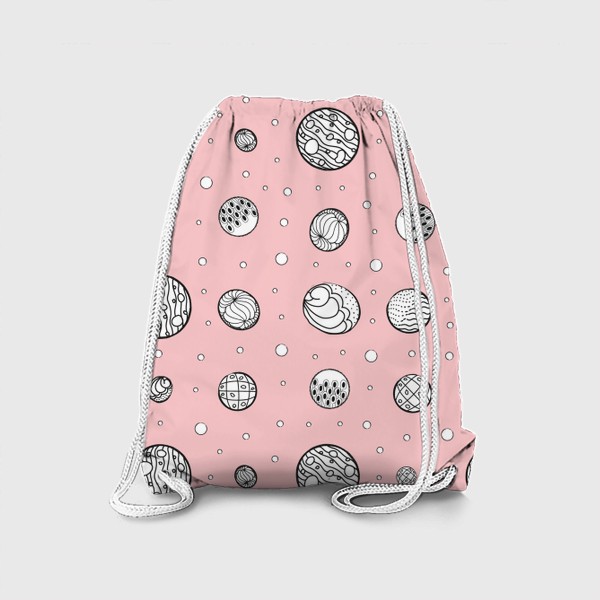 Рюкзак «Пузырьки на бледно-розовом фоне»