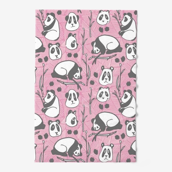Полотенце «Панда на розовом»