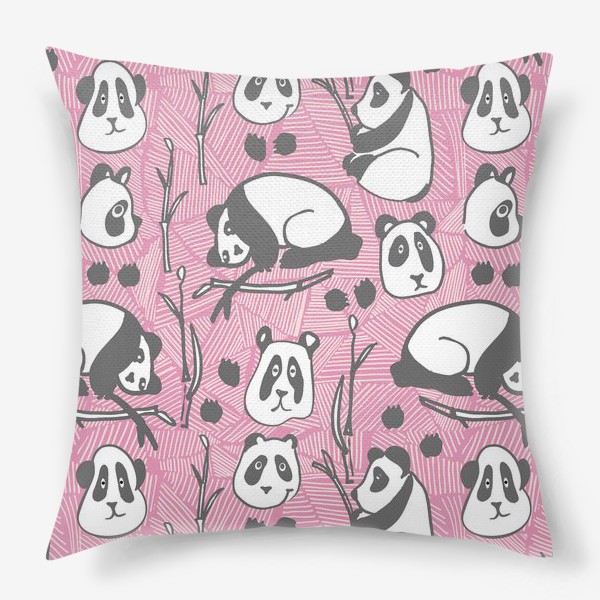 Подушка «Панда на розовом»