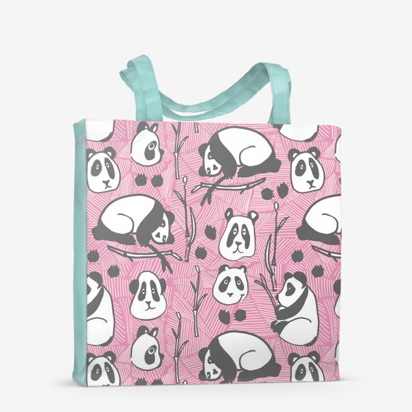 Сумка-шоппер «Панда на розовом»