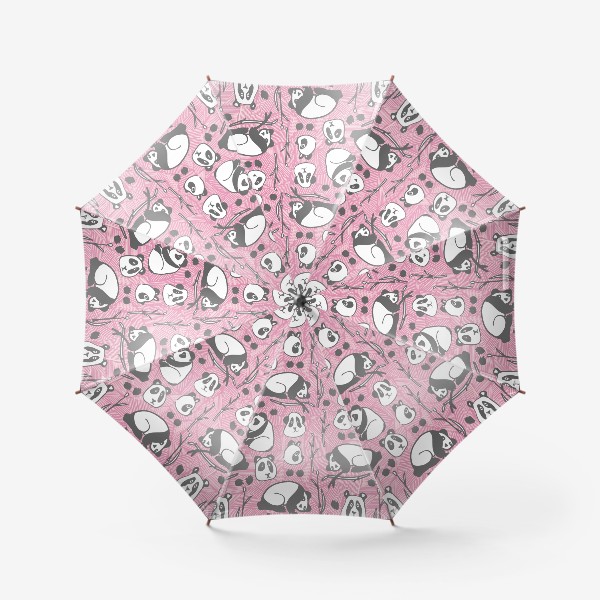 Зонт «Панда на розовом»