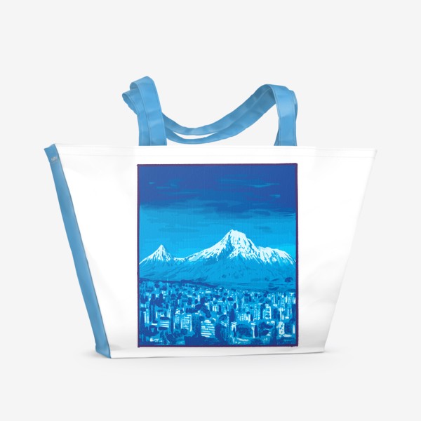 Пляжная сумка «Гора Арарат после заката - пейзаж»