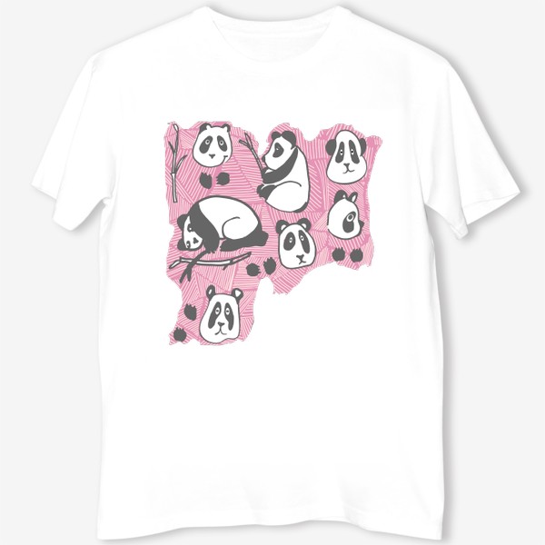 Футболка «Панда на розовом»