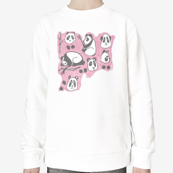 Свитшот «Панда на розовом»