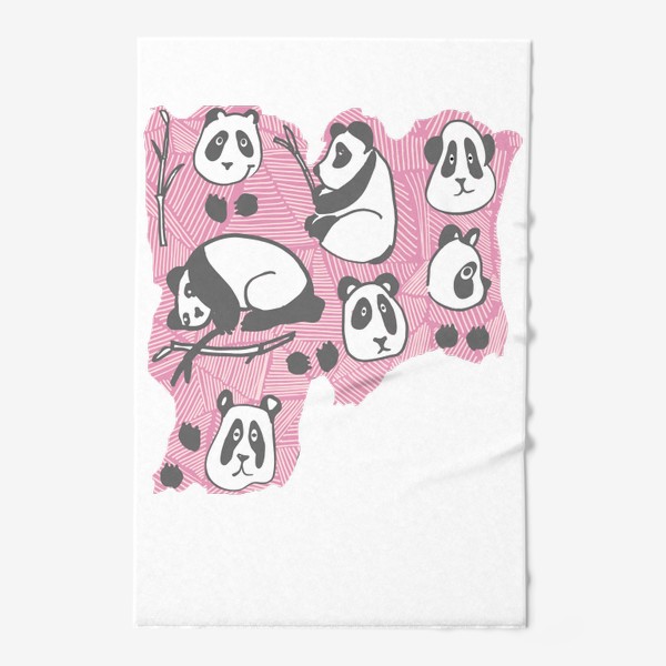 Полотенце «Панда на розовом»