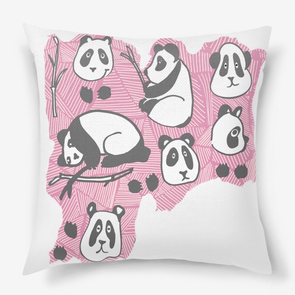 Подушка «Панда на розовом»