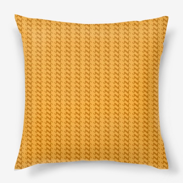 Подушка «Жёлтый вязанный паттерн»