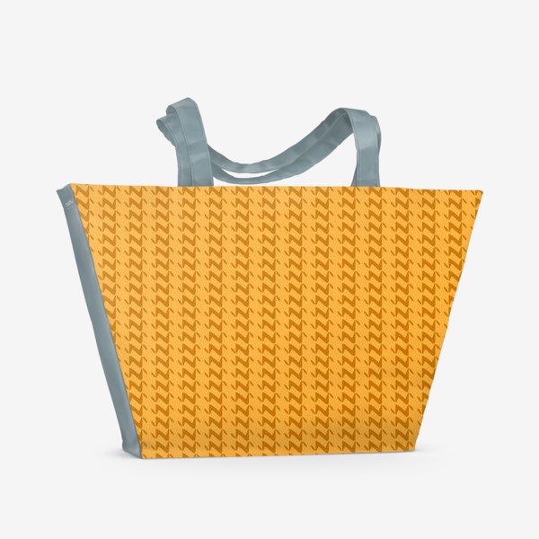 Пляжная сумка «Жёлтый вязанный паттерн»