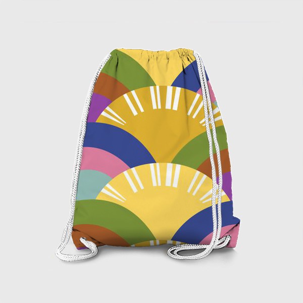 Рюкзак «Абстрактные цветные волны»