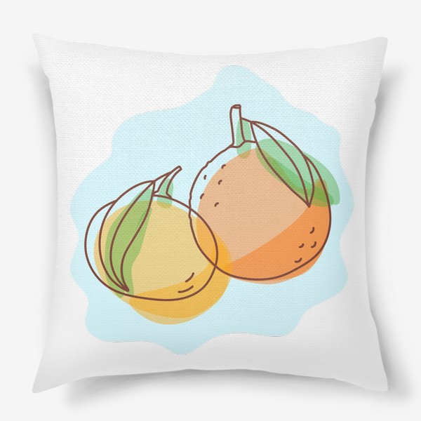 Подушка «Апельсин и мандарин»