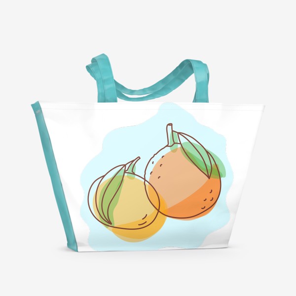 Пляжная сумка &laquo;Апельсин и мандарин&raquo;