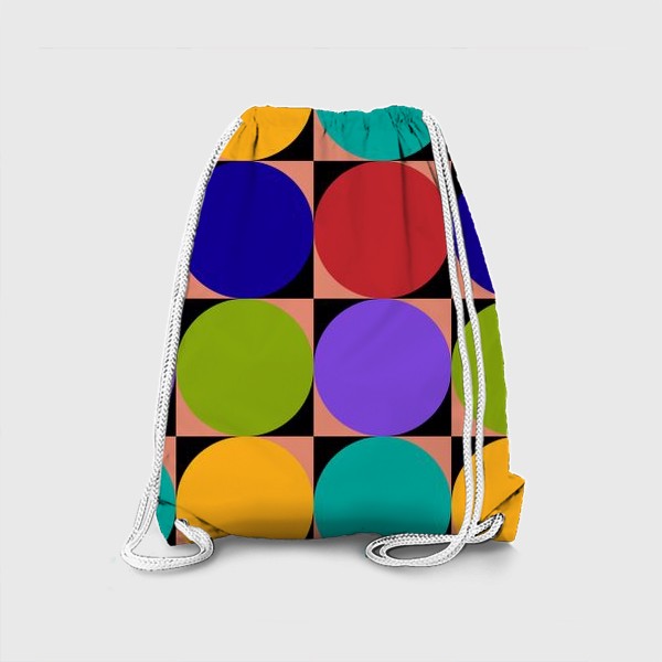 Рюкзак «Ретро геометрический  паттерн с кругами»