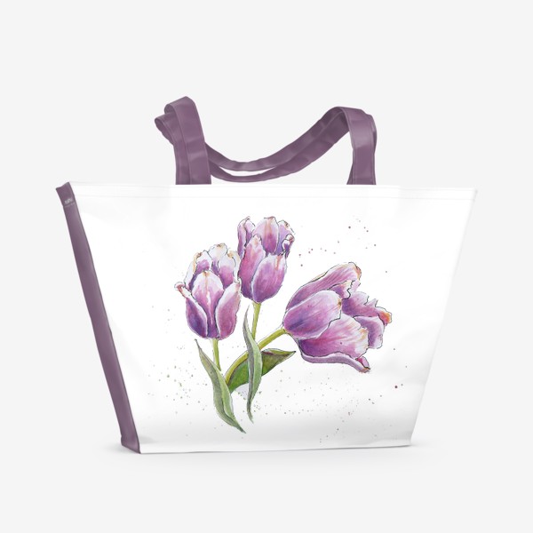 Пляжная сумка «Цветы Тюльпаны»