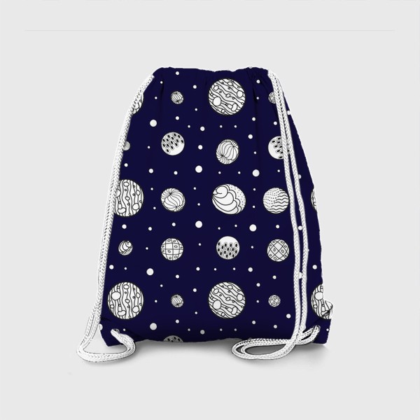 Рюкзак «Пузырьки на темно-синем фоне»
