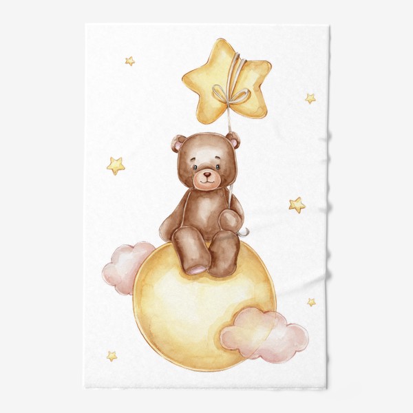 Полотенце «Мишка на Луне со звездой»