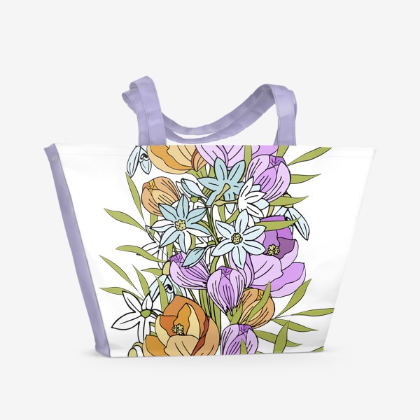 Пляжная сумка «Цветы Весны»