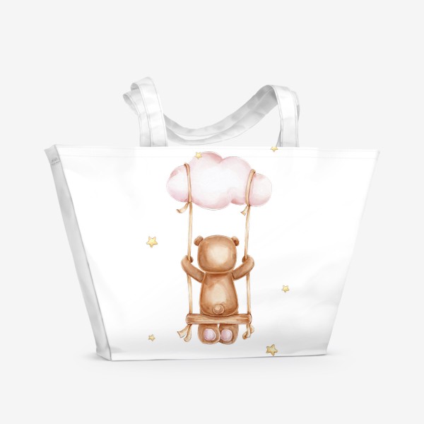 Пляжная сумка «Мишка на качеле»