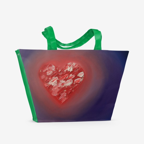 Пляжная сумка «Горячее сердце »