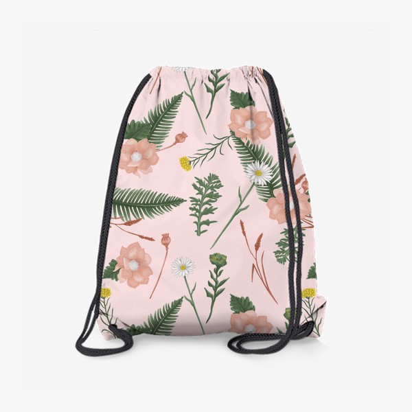 Рюкзак «Нежные цветы, стиль бохо, паттерн»