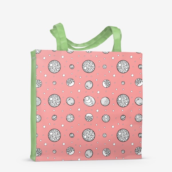 Сумка-шоппер «Пузырьки на розовом фоне»