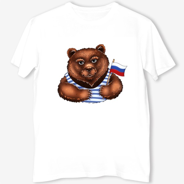 Футболка «Россия. Символ России бурый медведь»