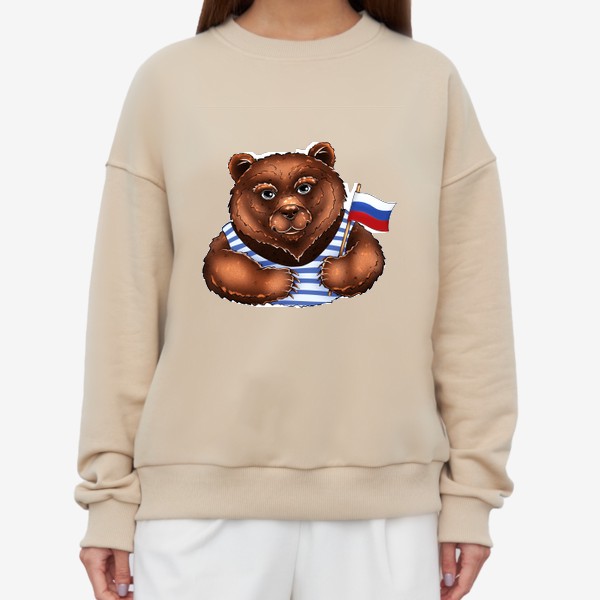 Свитшот «Россия. Символ России бурый медведь»
