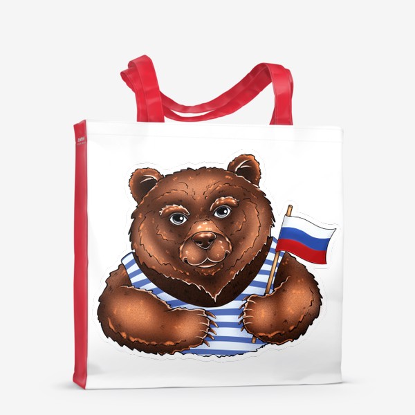 Сумка-шоппер &laquo;Россия. Символ России бурый медведь&raquo;