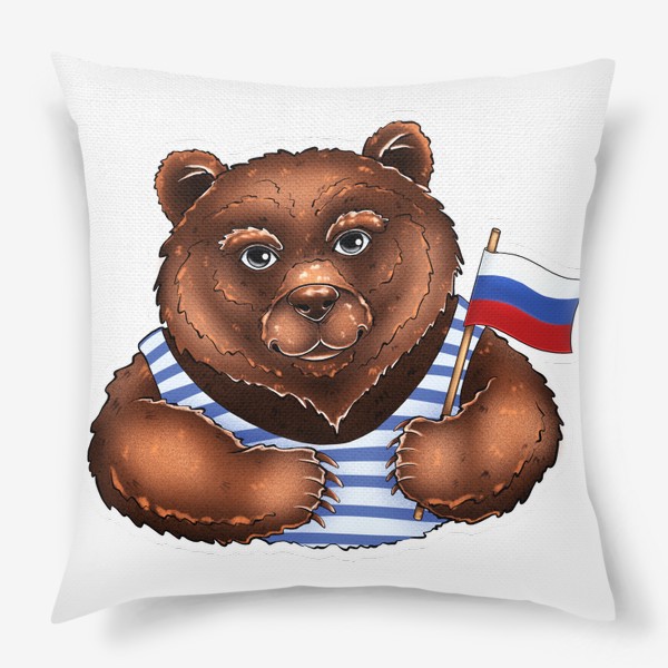 Подушка «Россия. Символ России бурый медведь»