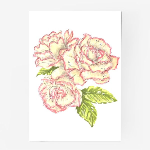 Постер «Розы в  росе »